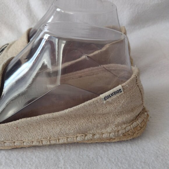 Soludos Wink Canvas Espadrilles 7 Cute Jason Polan Natural Jute Slip Ons - Picture 5 of 12